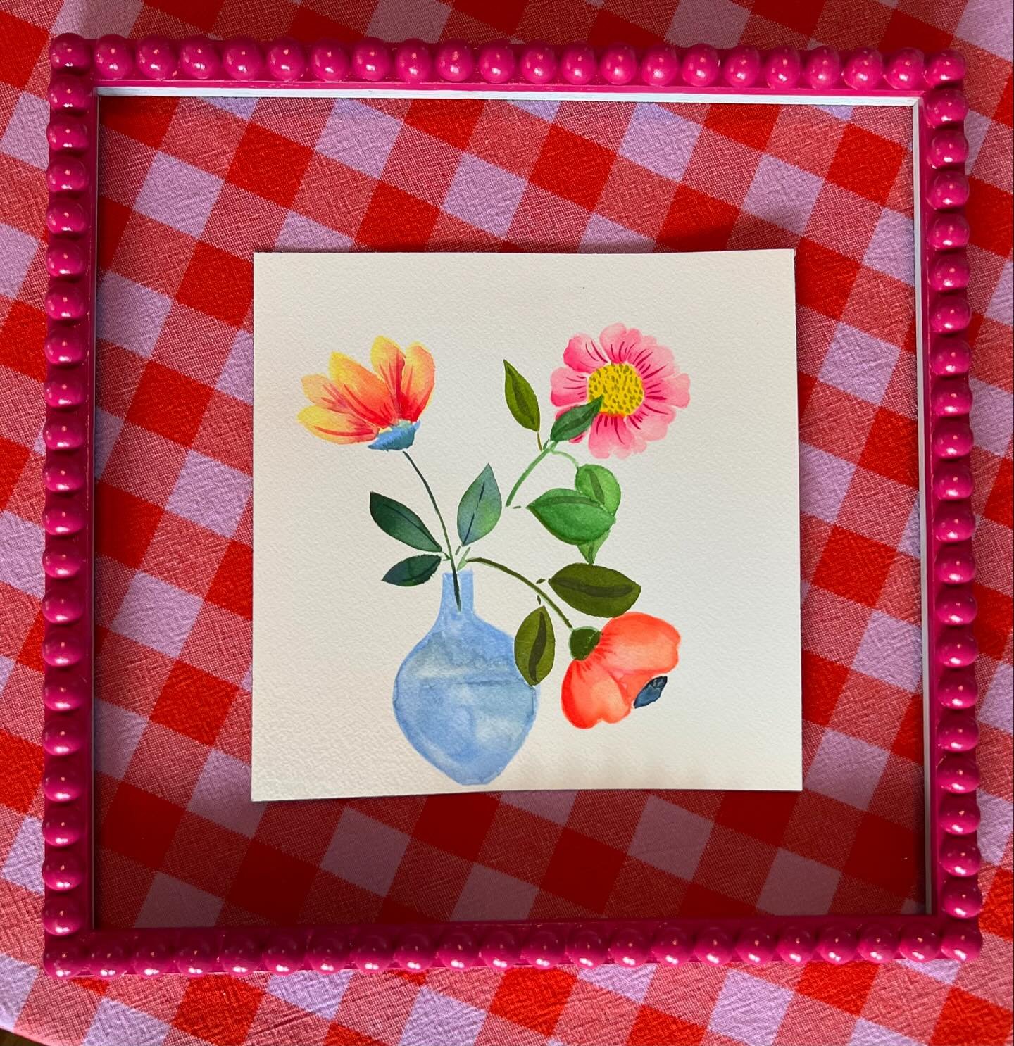 Working with watercolors again, and I&rsquo;m loving it! 🎨🌸 

Here&rsquo;s a sweet little illustration: a simple vase and three delicate flowers. 🌷 Using my @archespapers cold press, 100% pure cotton&mdash;it truly makes all the difference for tha
