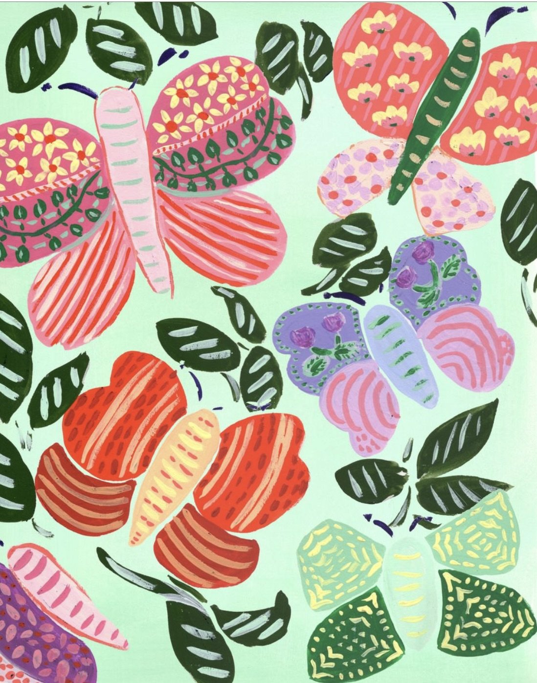 bold colorful butterflies art nursery decor art for baby and children