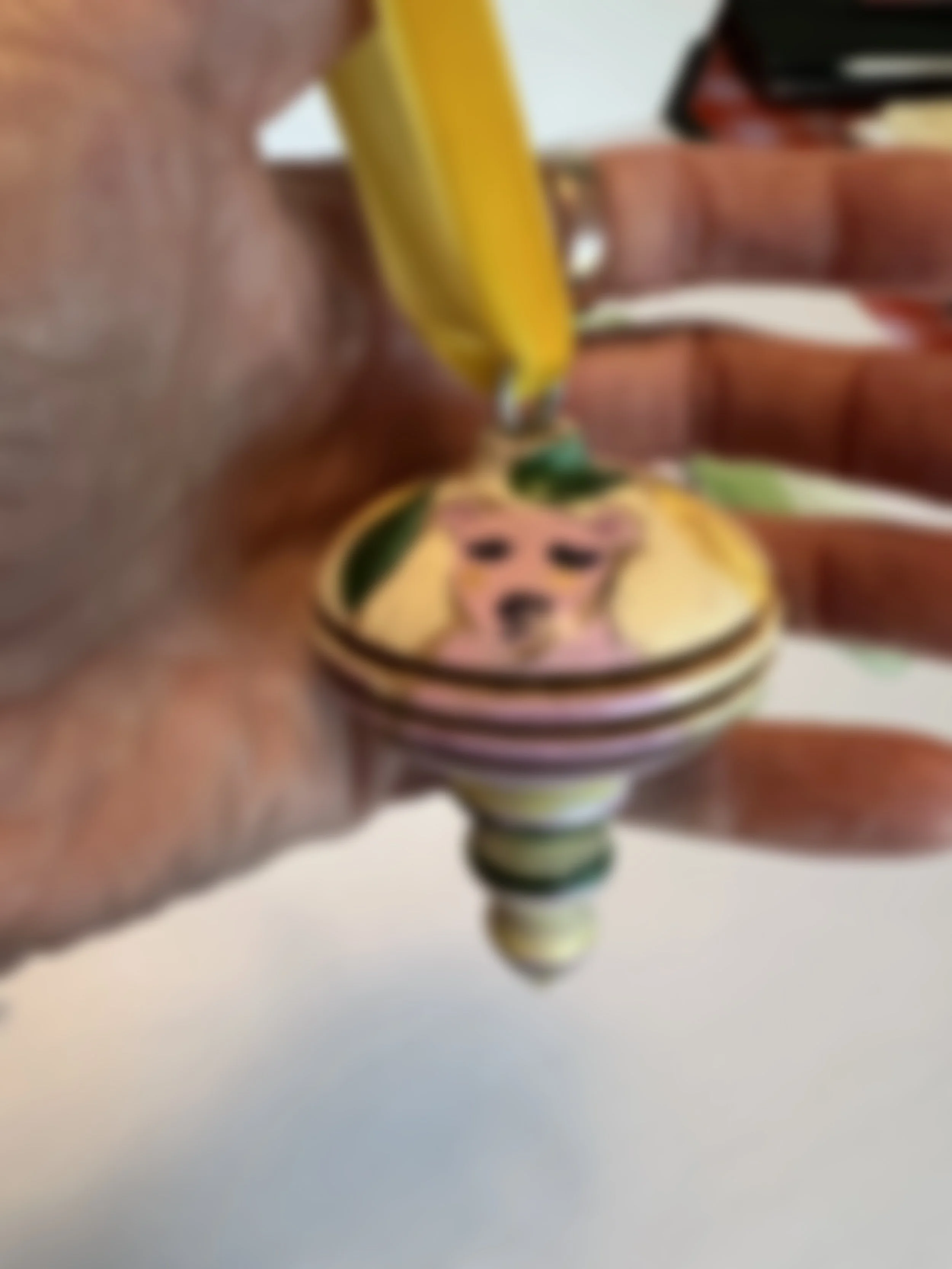 Beary Lemon - Hand Painted Ornament