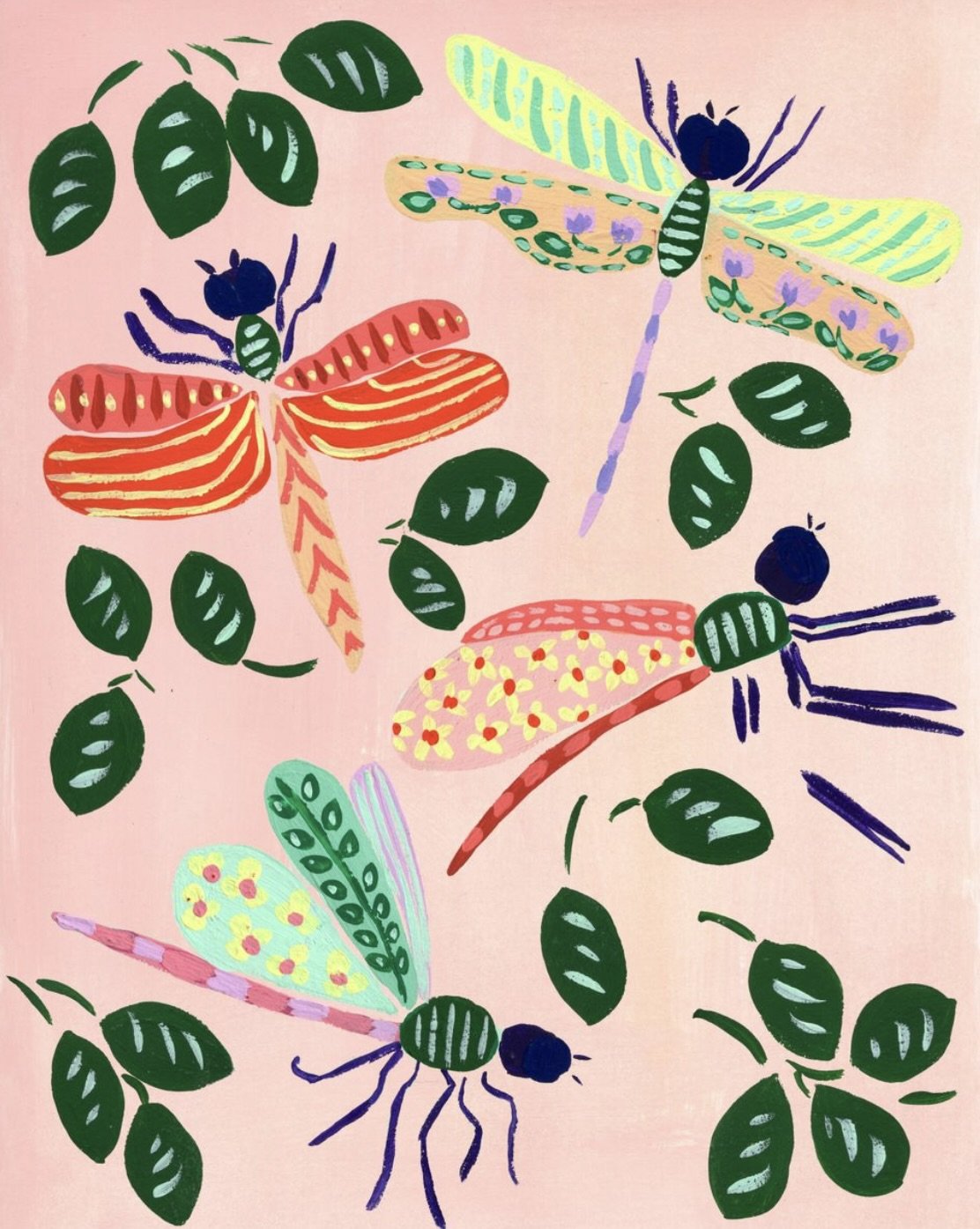 bold colorful fireflies art nursery decor art for baby and children