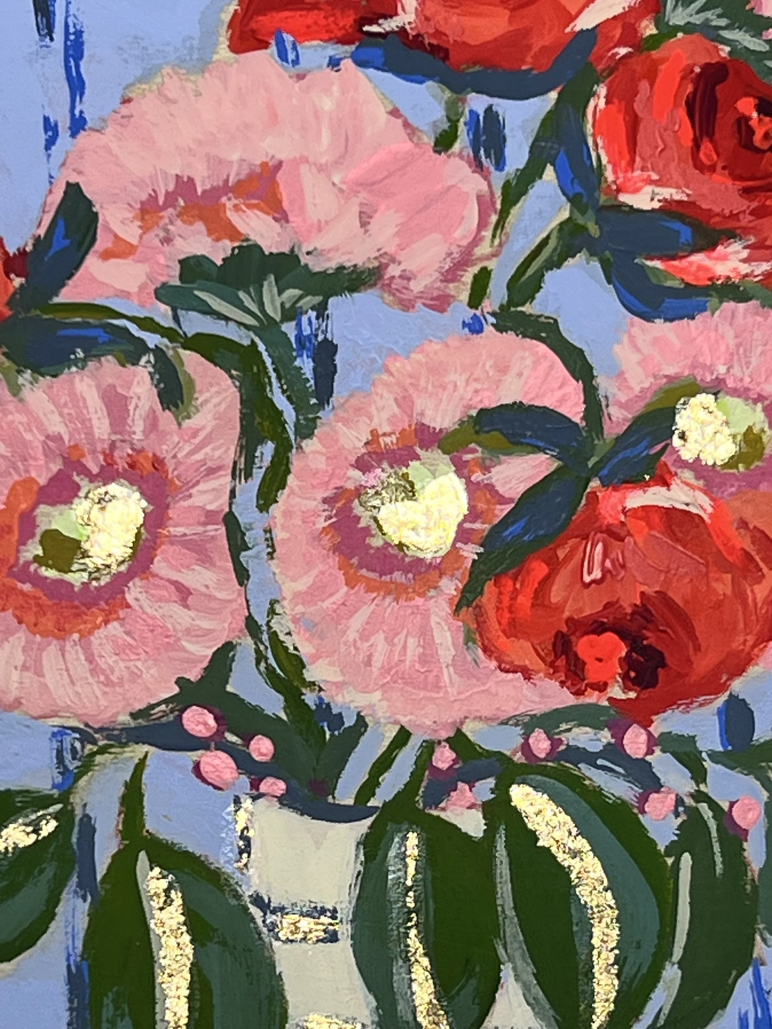 Freedom is inspired by some flowers in my studio. A way to remember that life can be beautiful as long as we choose to see the light and have hope for a better world.