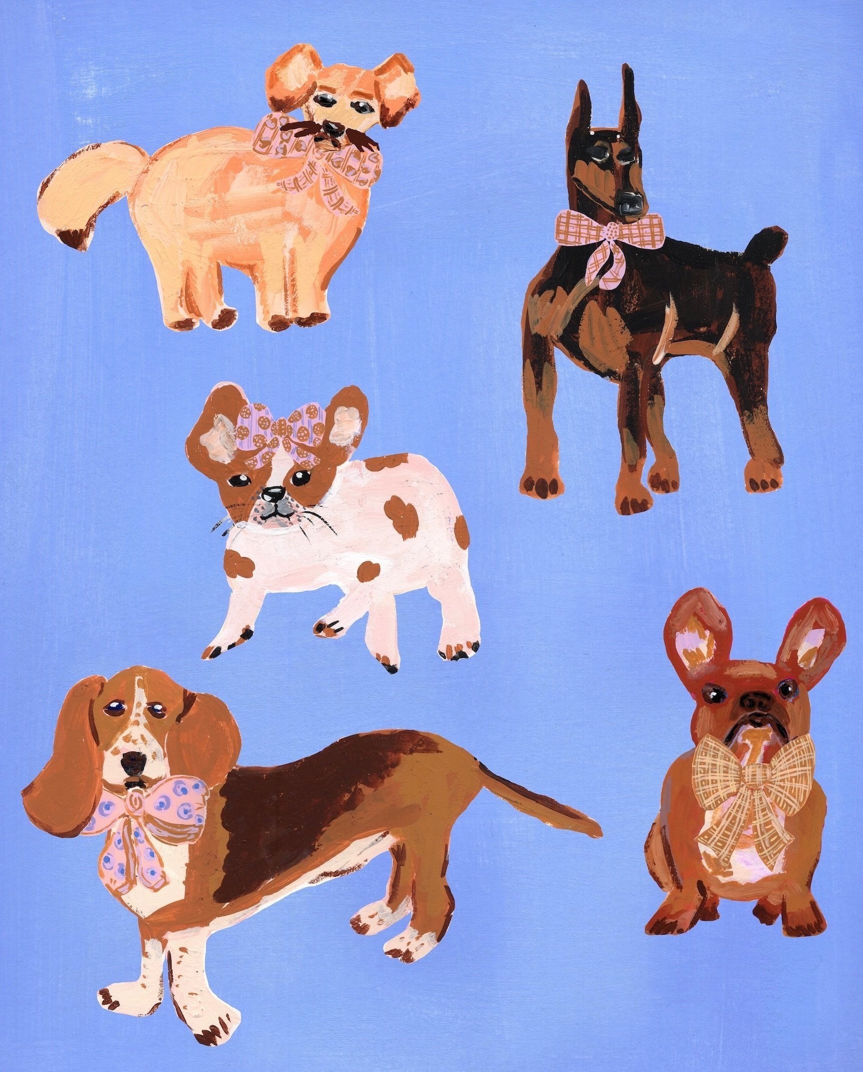 fine art print bold colorful dog art portrait dog lover art