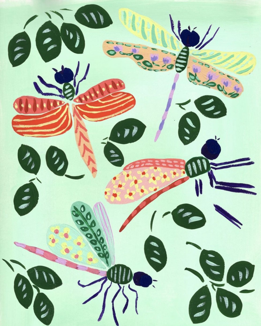 bold colorful fireflies art nursery decor art for baby and children