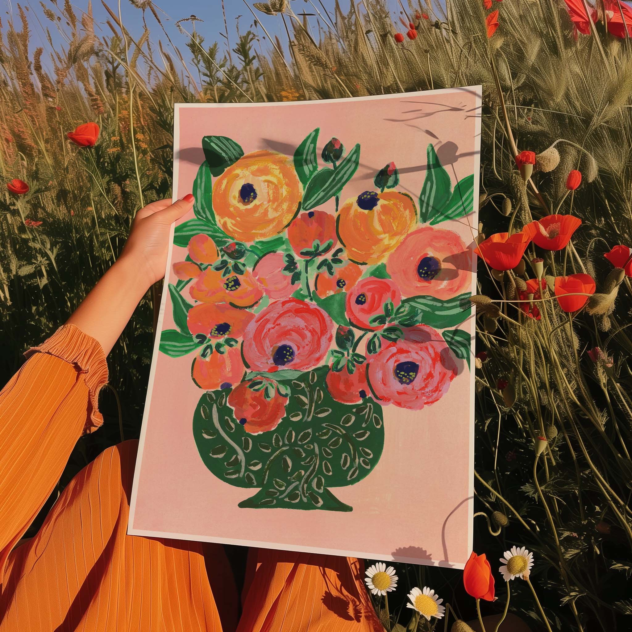 Fine Art Print Flower Ranunculus Floral Arrangement