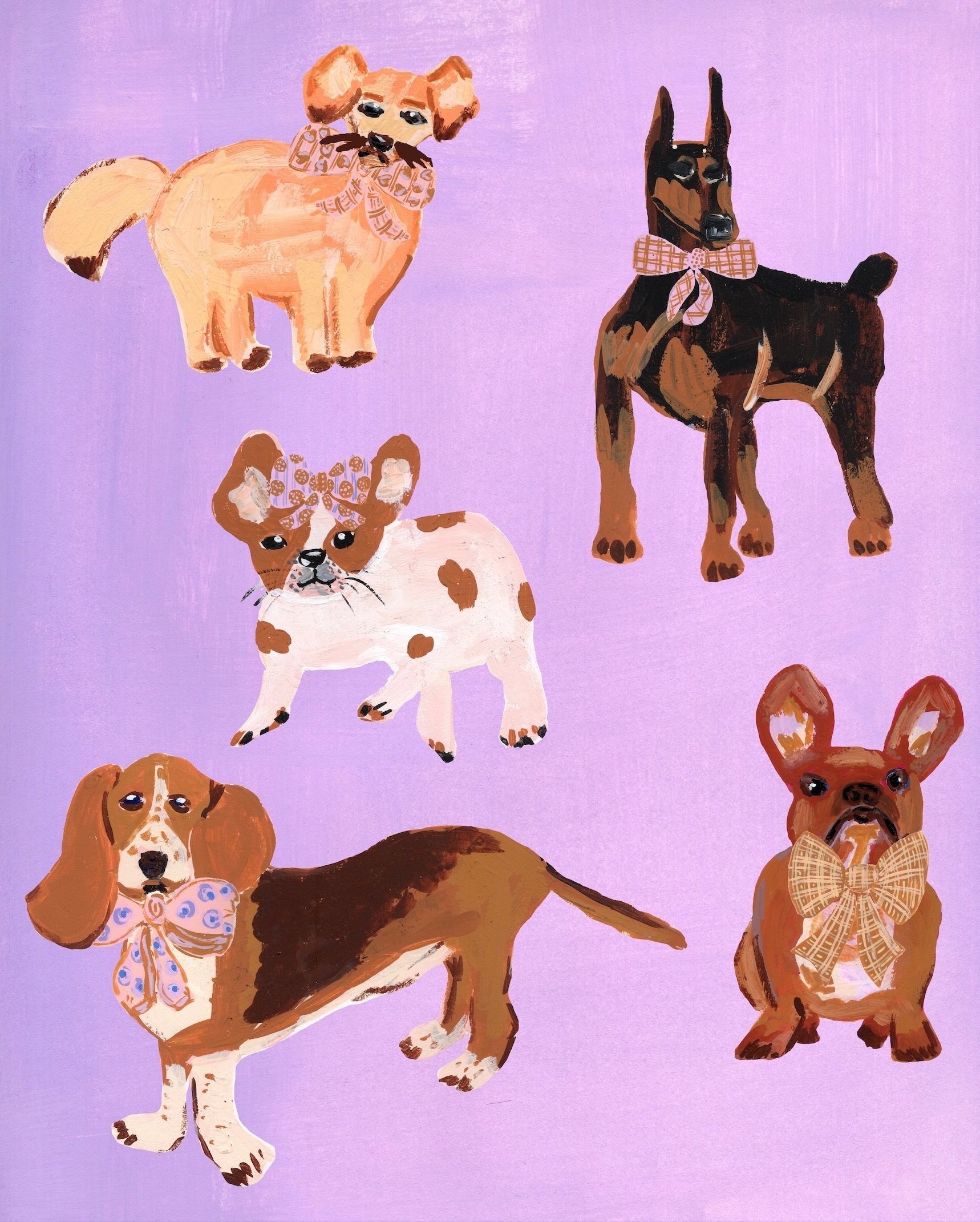 fine art print bold colorful dog art portrait dog lover art