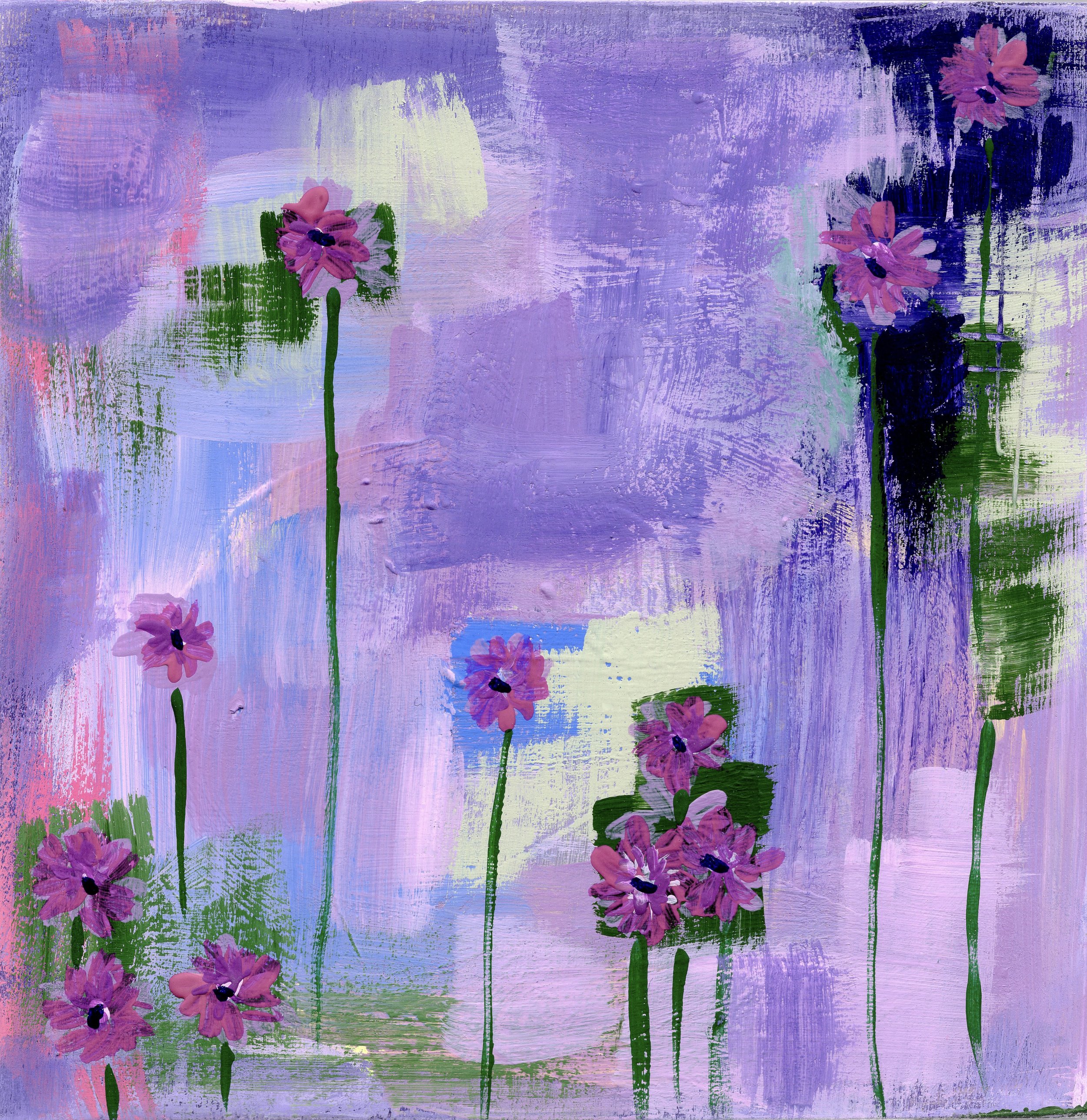 Sunset Palms Original Art, acrylic on wood, One-of-a-kind artwork, Created sustainably, Los Angeles painted skies