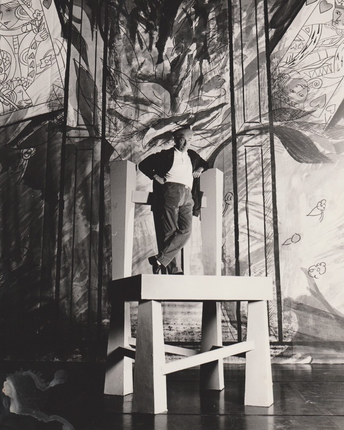 Happy birthday to dad today, Charlie. He lives on vividly in our hearts, our minds and our memories. Here is a photo of him standing on a giant Alice chair. This (or a facsimile of this one) lived in our garage in Paddington for a bit, it was so enor