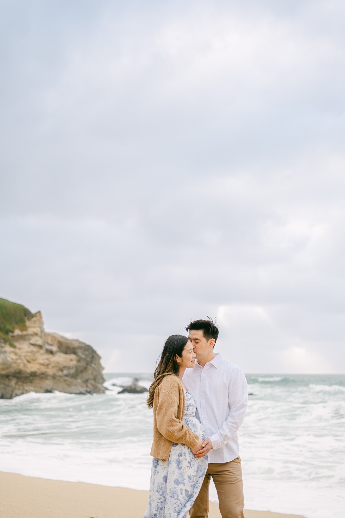 Maternity photos at Montara State Beach - Sharon + Andrew