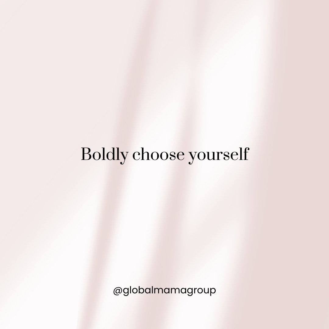 Choosing yourself doesn't mean putting others last, but rather putting yourself first. 

Some mothers may argue that this is not possible when a child is sick or having a tantrum, but it is! Let me explain how. When your child is sick, make sure you 