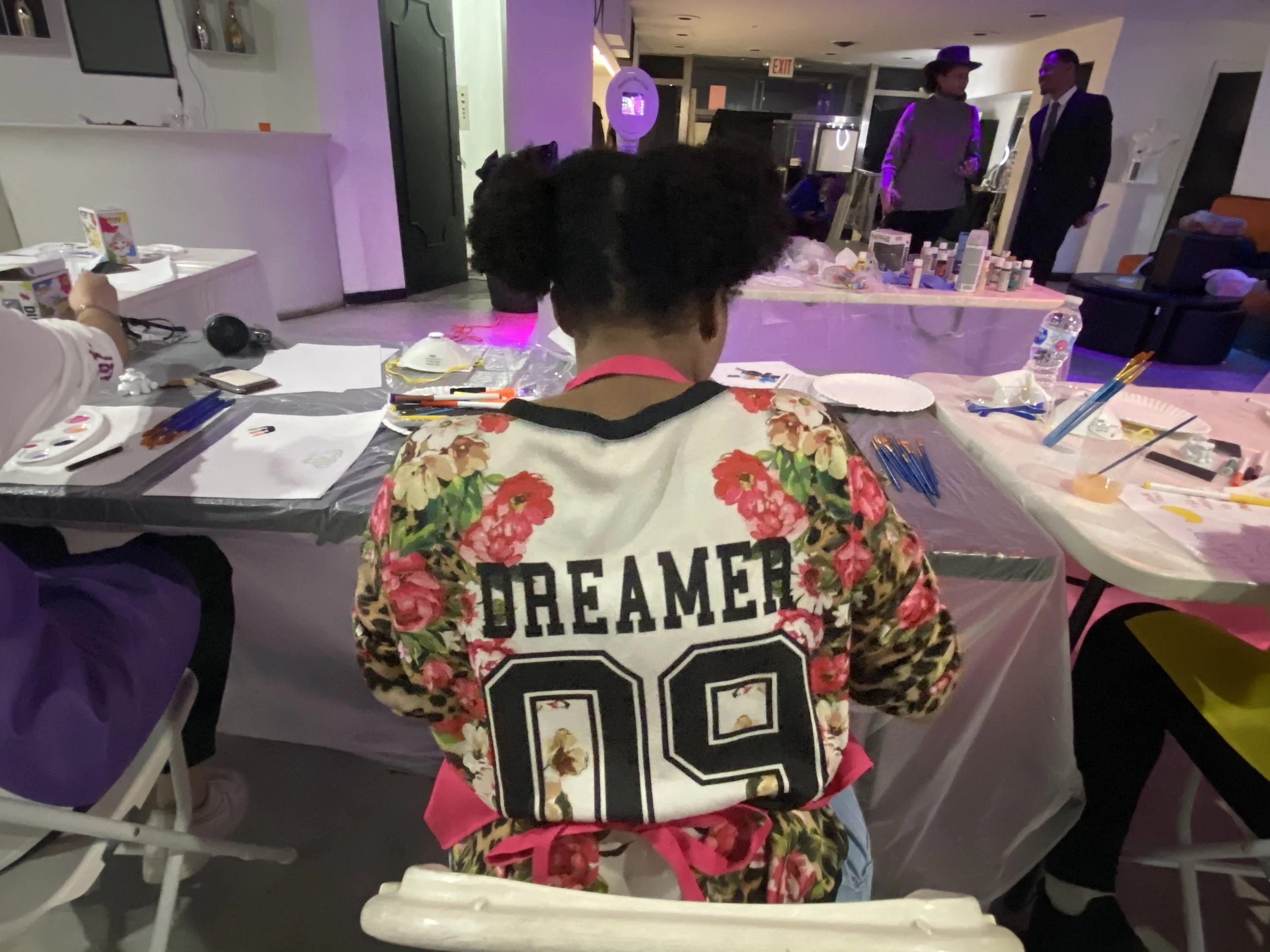 CYS member creating art at a Creative Youth Society workshop.