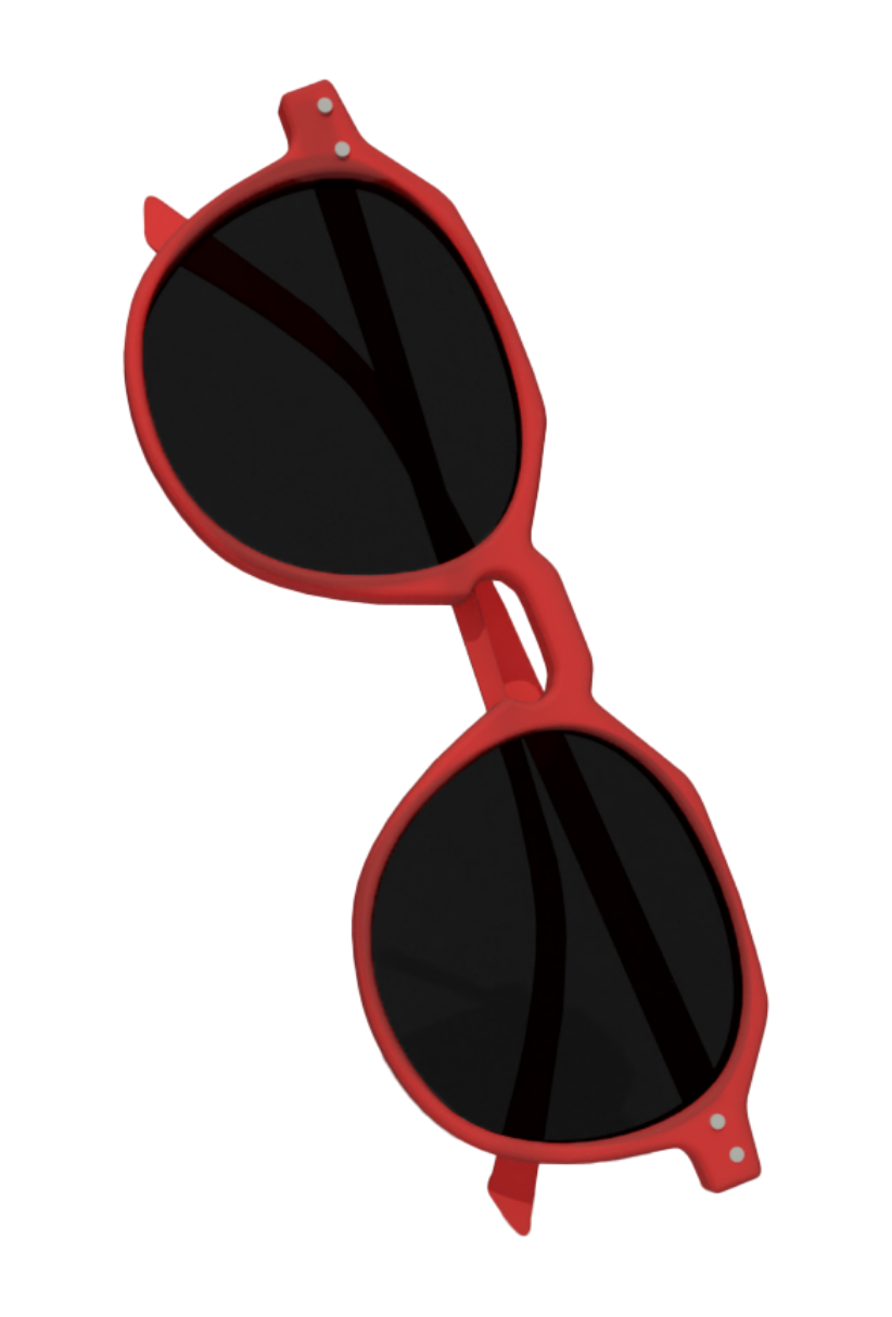 Kumquat red sunglasses 3D