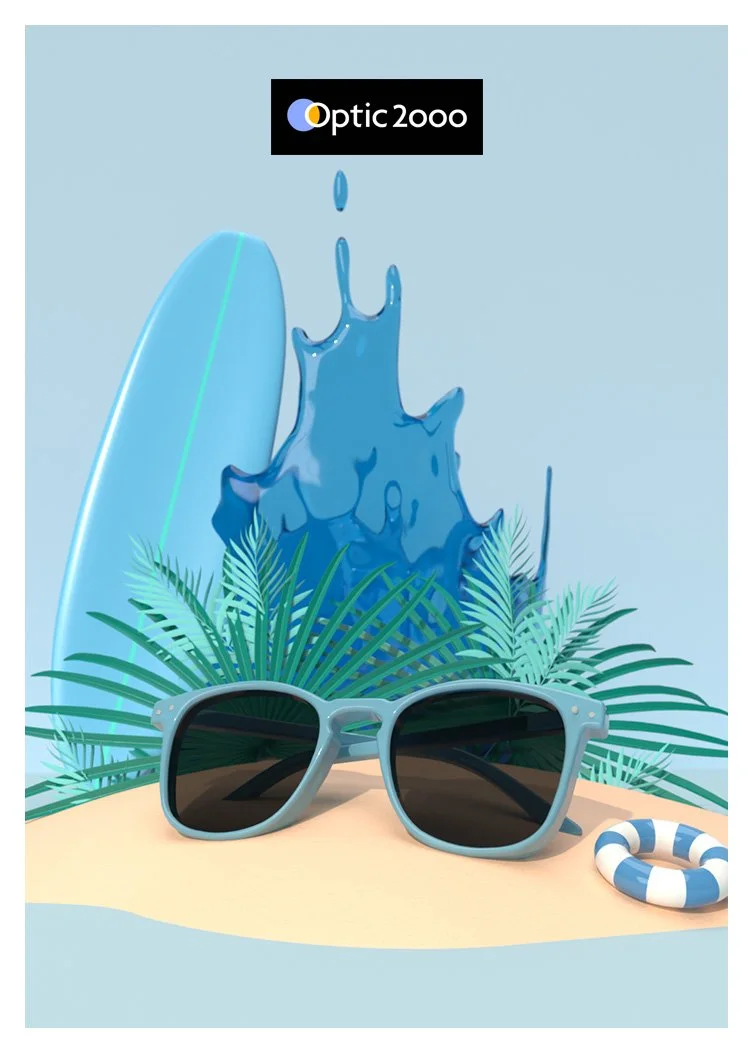 Kumquat poster blue sunglasses 3D design Laura Lapeby Eye-Land