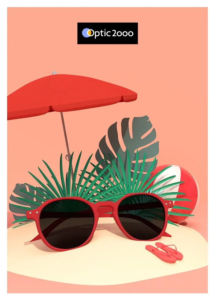 Kumquat poster red sunglasses 3D design Laura Lapeby Eye-Land