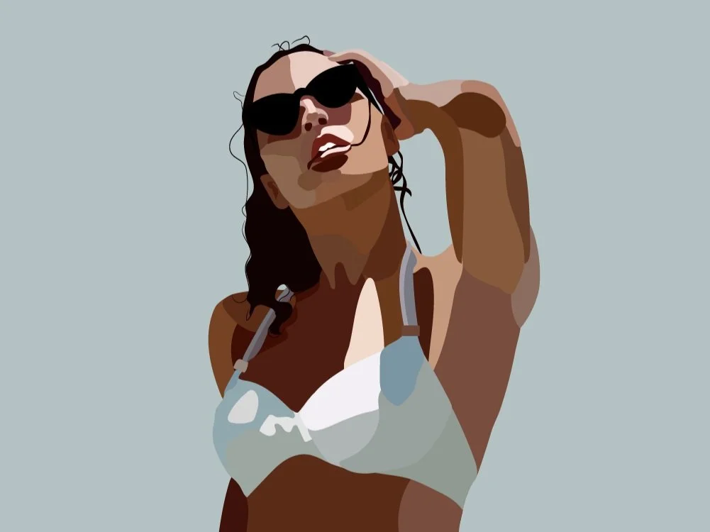 3D illustration self portrait Laura Lapeby