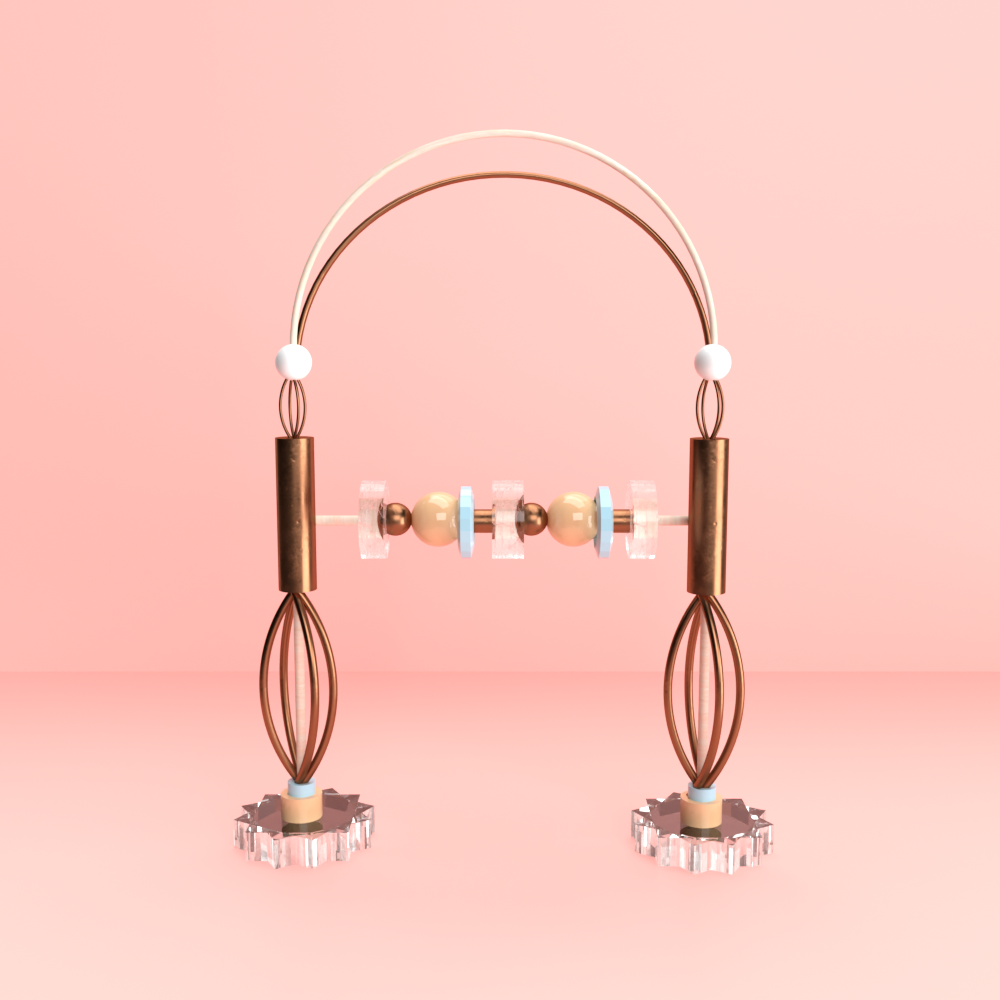 3D letter A adobe dimension Laura Lapeby