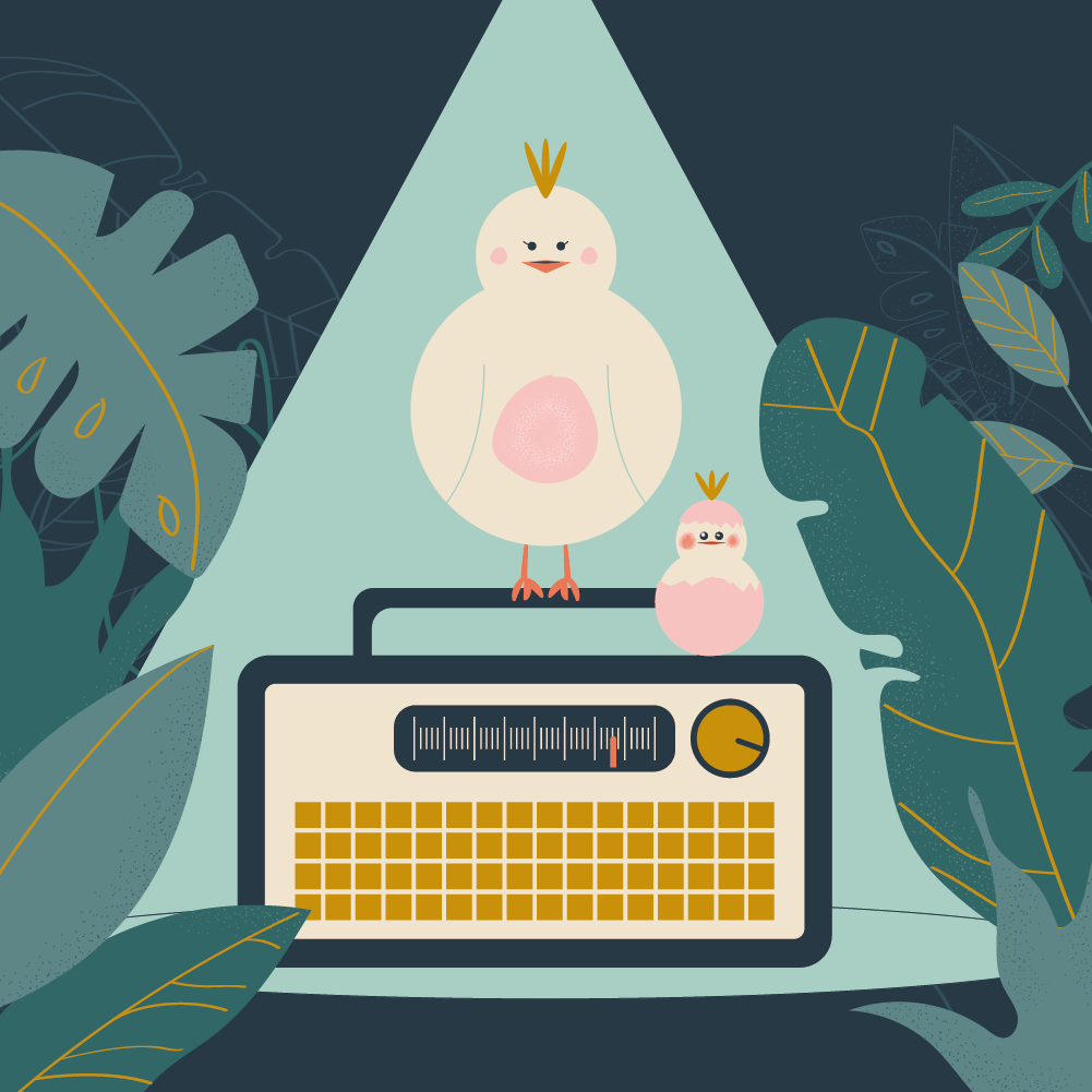 Le temps est bon bird  animation illustration Laura Lapeby