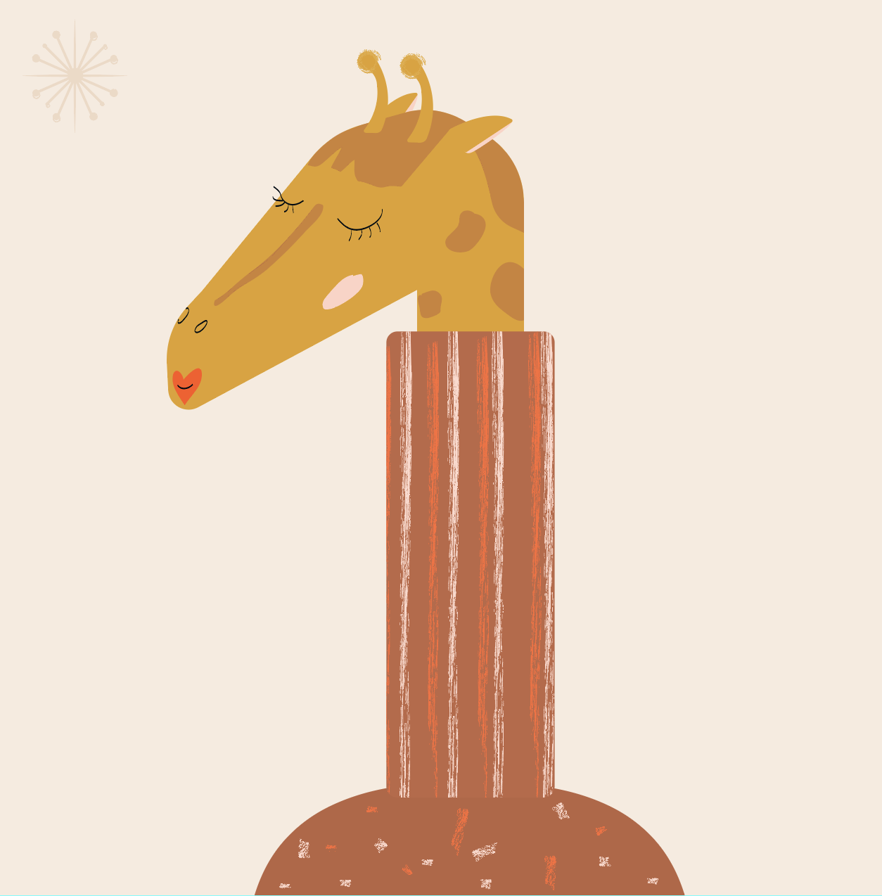 Turtleneck girafe illustration Laura Lapeby