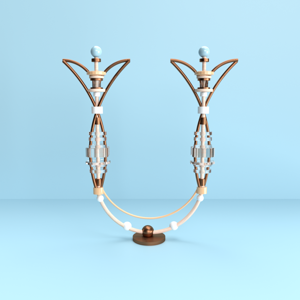 3D letter U adobe dimension Laura Lapeby