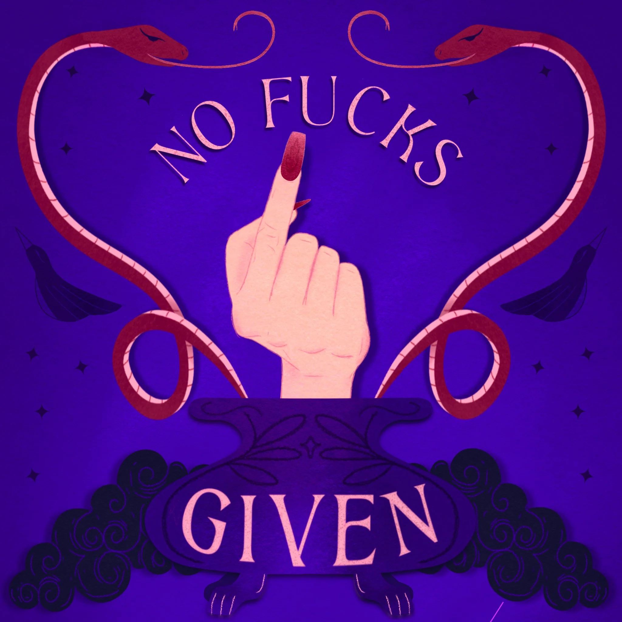 No fucks given illustration pro create Laura Lapeby