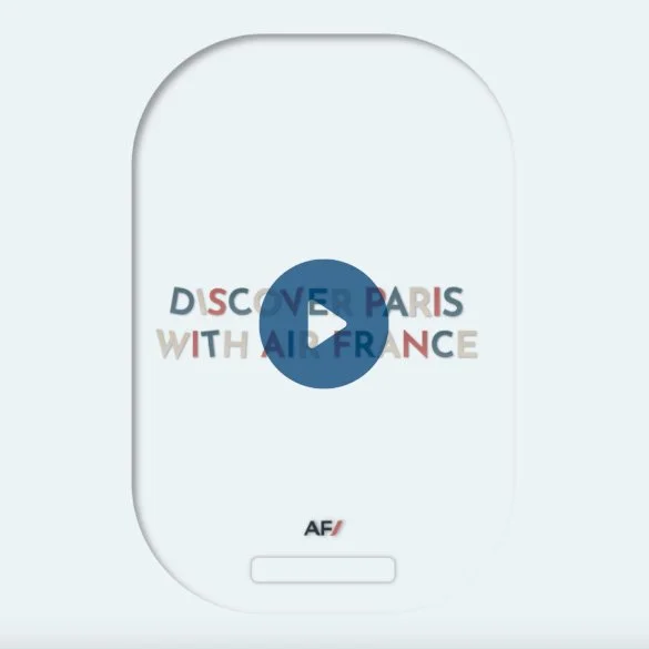 Air France paper cut illustration animation video Laura Lapeby