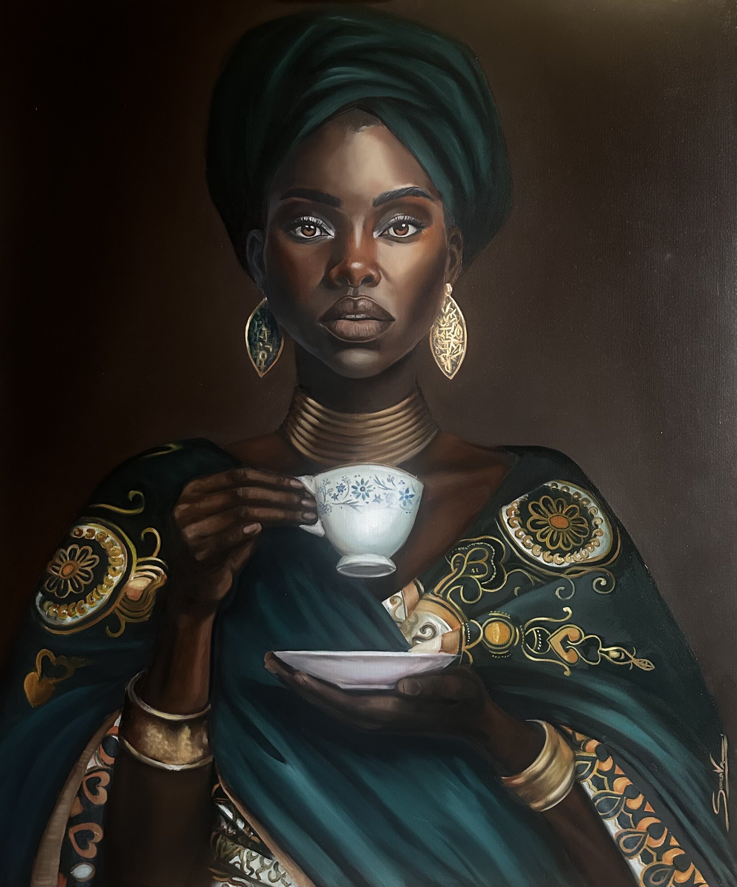 De vrouw met het kopje