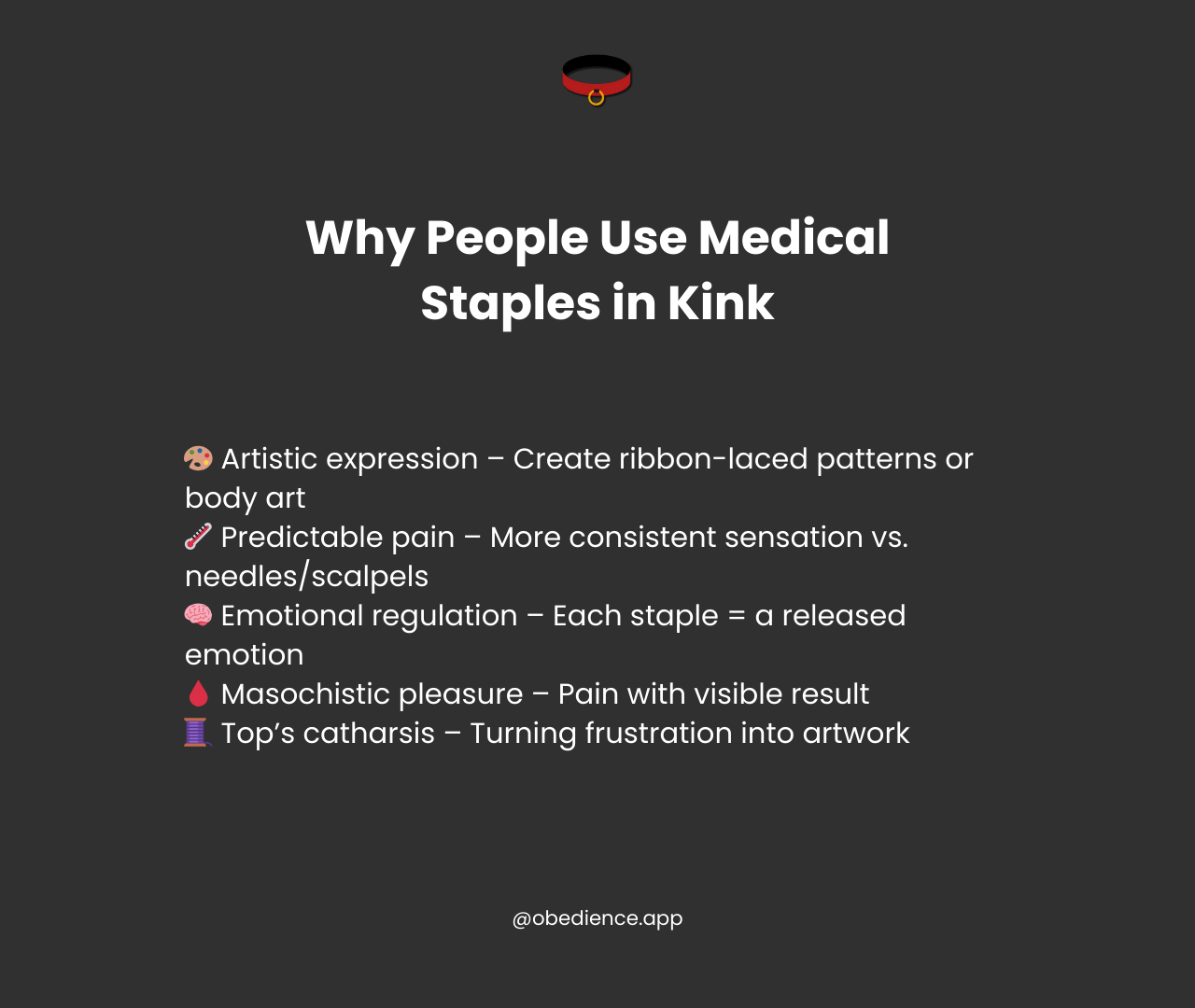 medical staples in kink