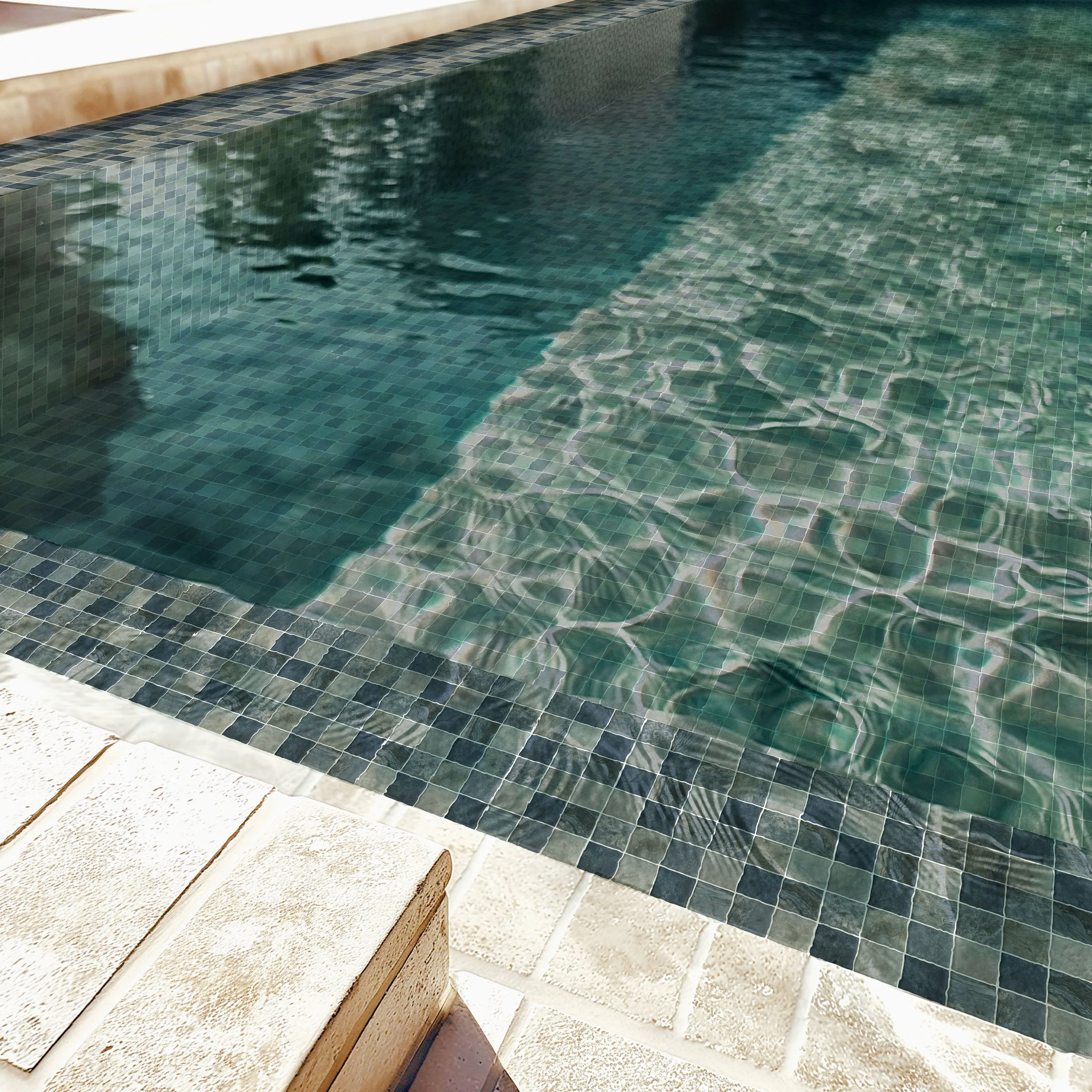 South Pacific Porcelain Pool Mosaics