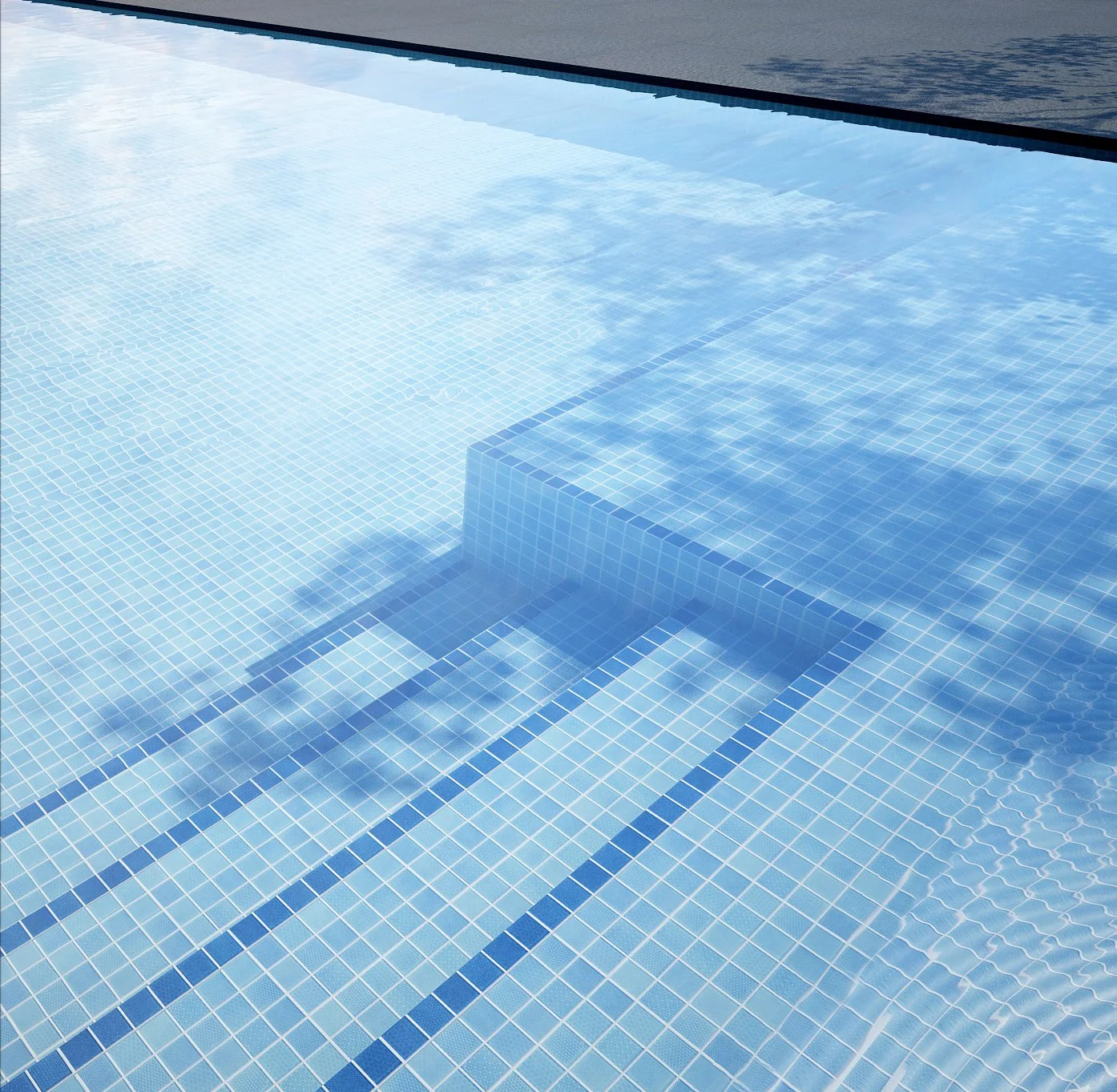 Celadon Porcelain Pool Mosaics