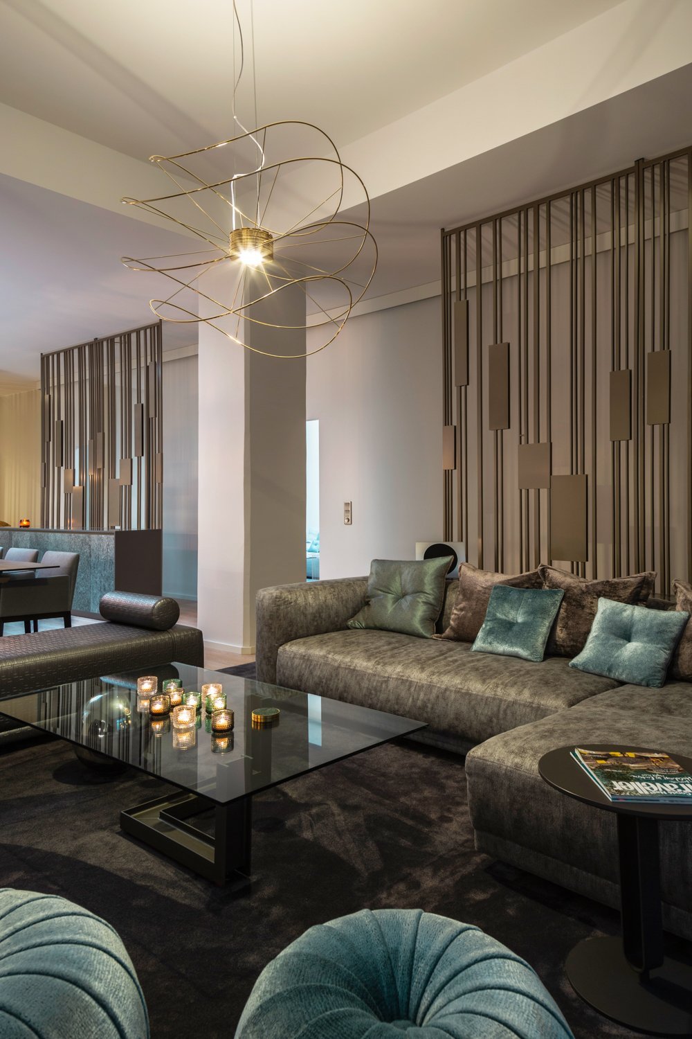 Experience the stunning design of the Colonna space divider, where graceful vertical lines create a sophisticated partition that enhances any modern interior, curated by Carola Rytsölä.