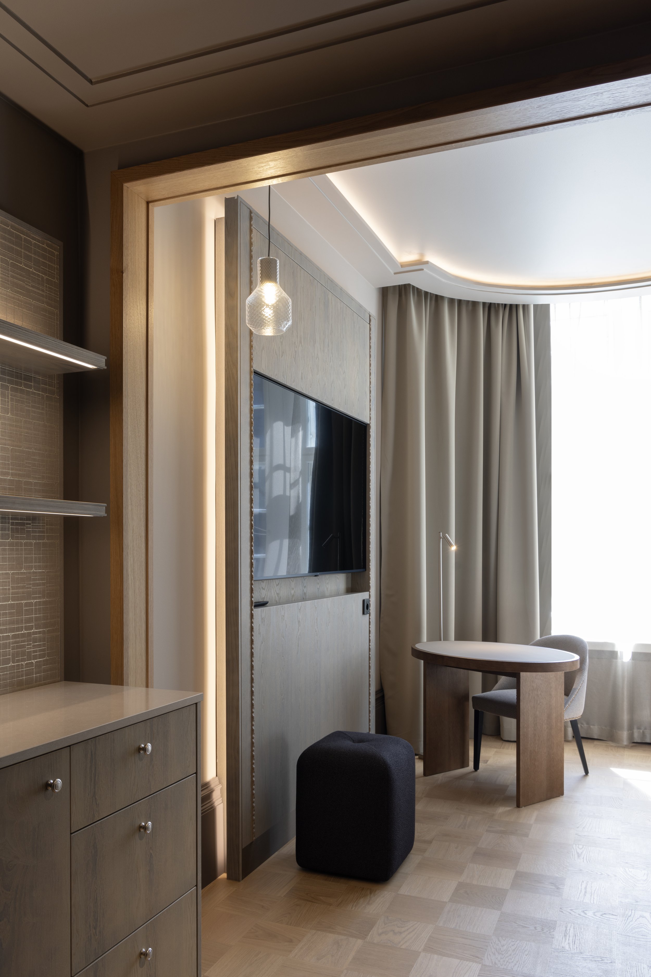 Hansa table by Carola Rytsölä, part of the Fleming Collection, originally created for Hotel Grand Hansa, a design table that enhances any room with its elegant yet practical presence.