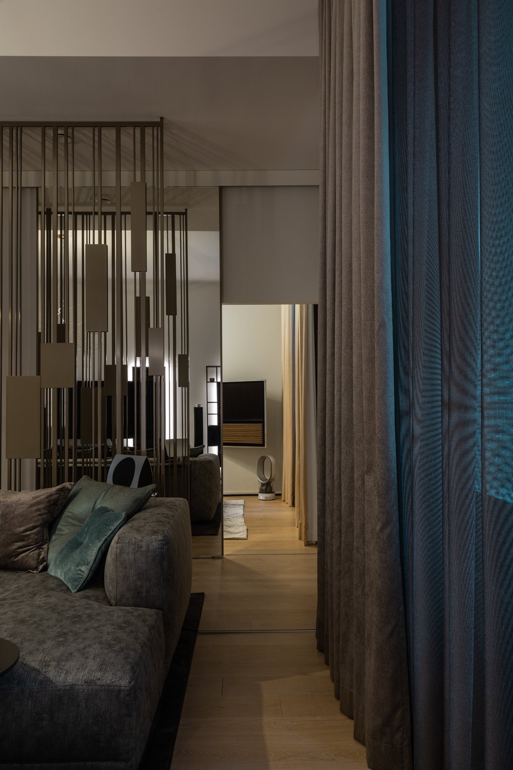 Elevate your living space with the Colonna space divider, designed by Carola Rytsölä, which seamlessly blends form and function to redefine boundaries with elegance.