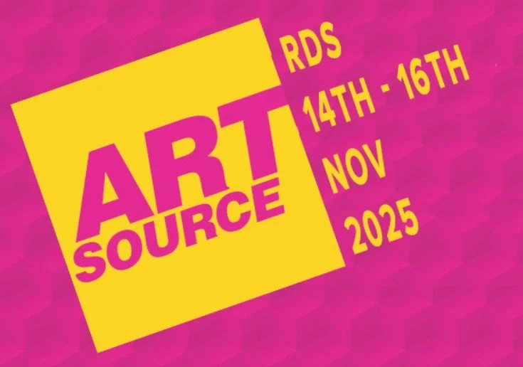 Art Source Logo: Pink background with yellow writing