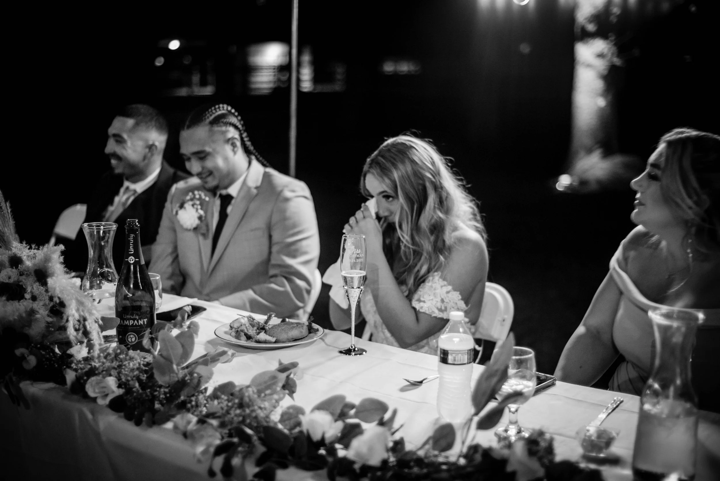 wedding reception tears