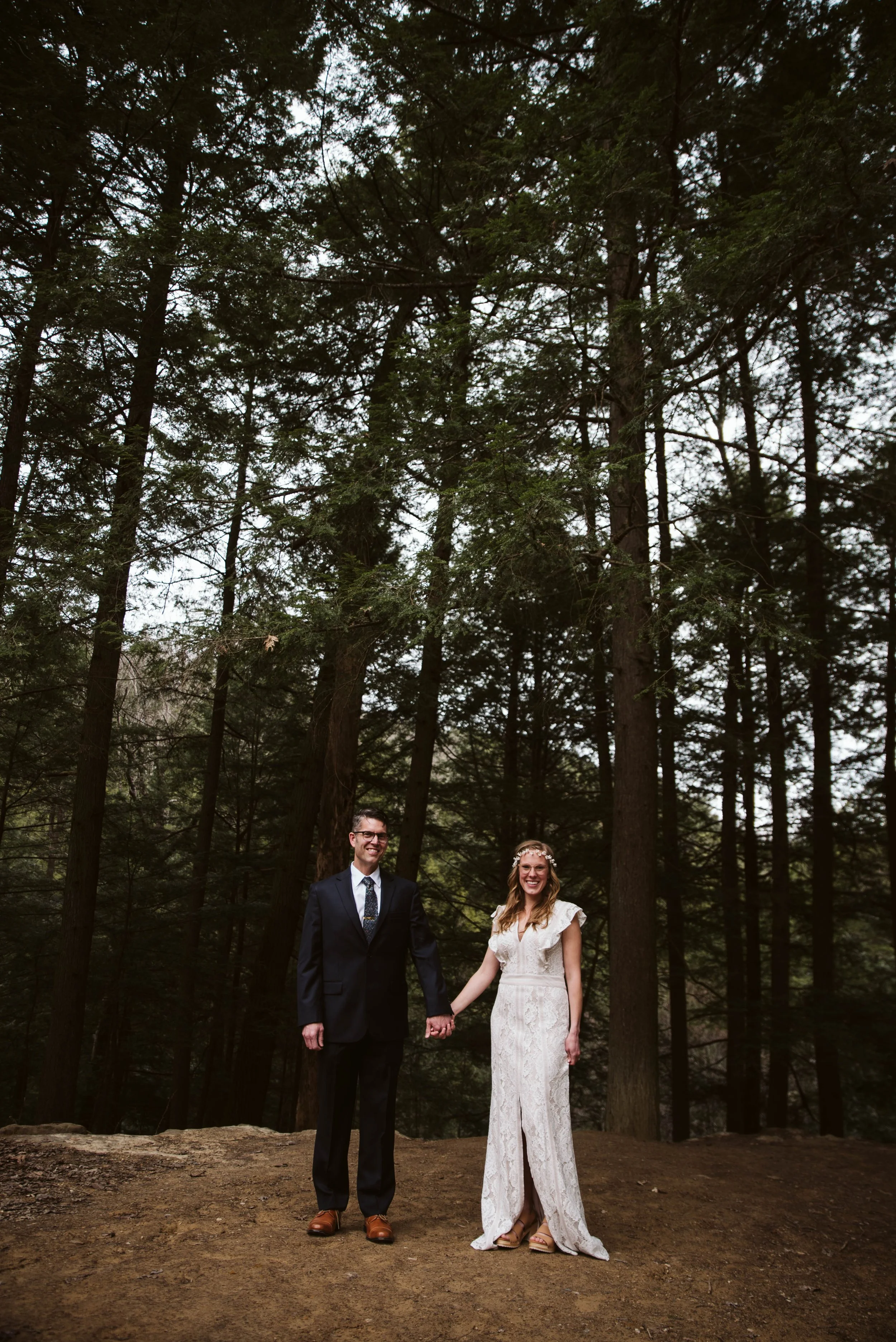Hocking Hills elopement micro wedding