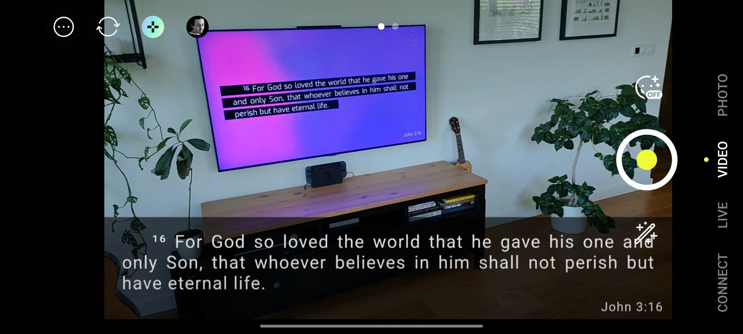 Church stream subtitles from VerseCAST Bible presentation software in Prism Live Studio