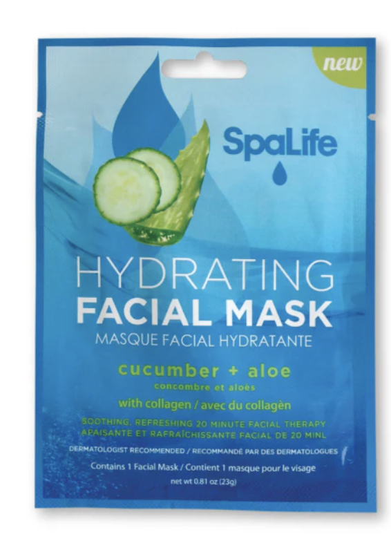 SPALIFE  Hydrating Facial Mask Cucumber and Aloe