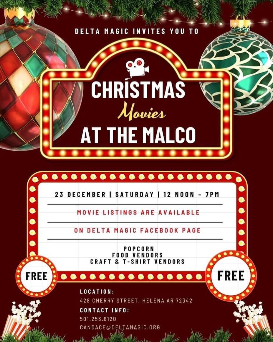 All day today Christmas Movie Festival at the Malco!