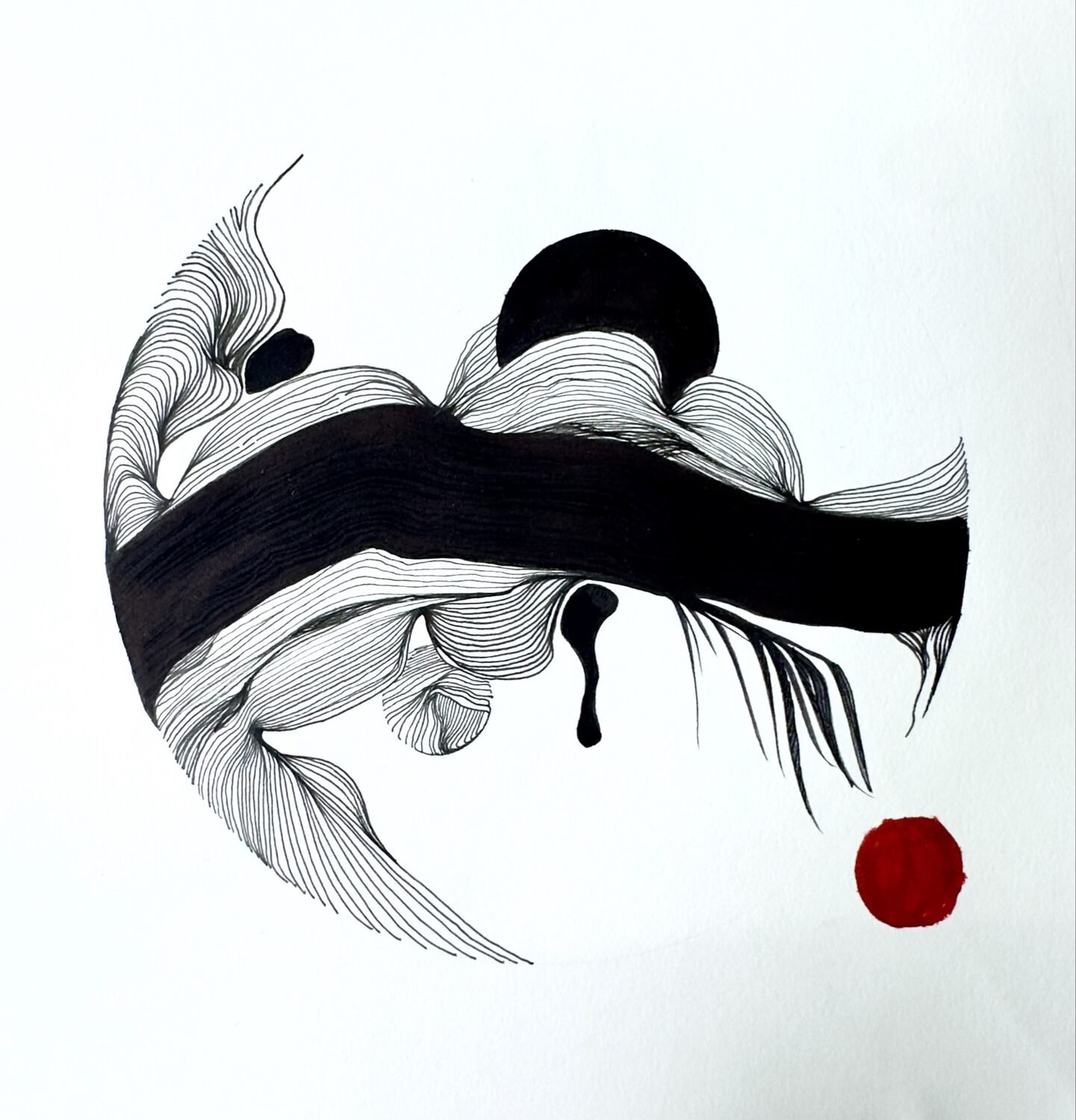 Sean Cottman • "Framework No. 6: Harmonic Horizons" • 2026 • Drawing • 11 x 11 • $400 • seancottmanart@gmail.com