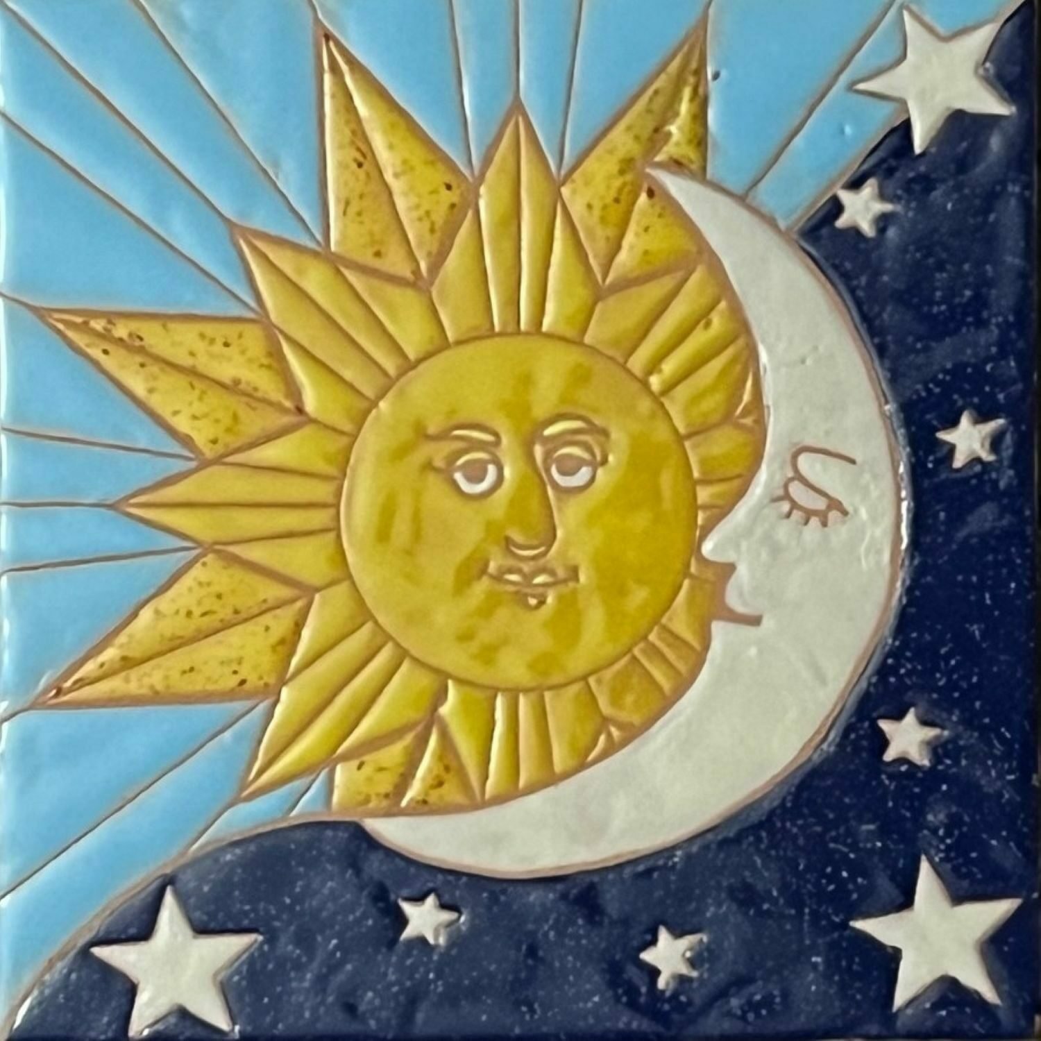 "Night and Day" by Bobbie Maxvill
Ceramics
6" x 6" x 0.25" Terra Cotta Tile
NFS
EMAIL.:  bmaxvill@gmail.com