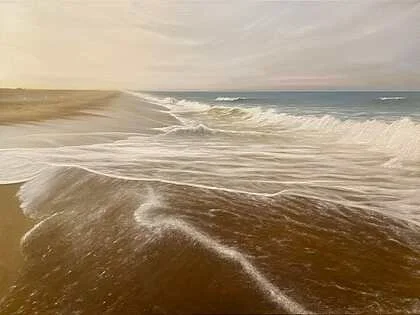Amanda Kettler "Foamy Waves"
Oil
30 x 40
$3,600
Artwork Description
This is an oil painting. I used my usual style of starting the piece at the top left and working right and down just like how you read a page in a book. I slowly built it up in layer