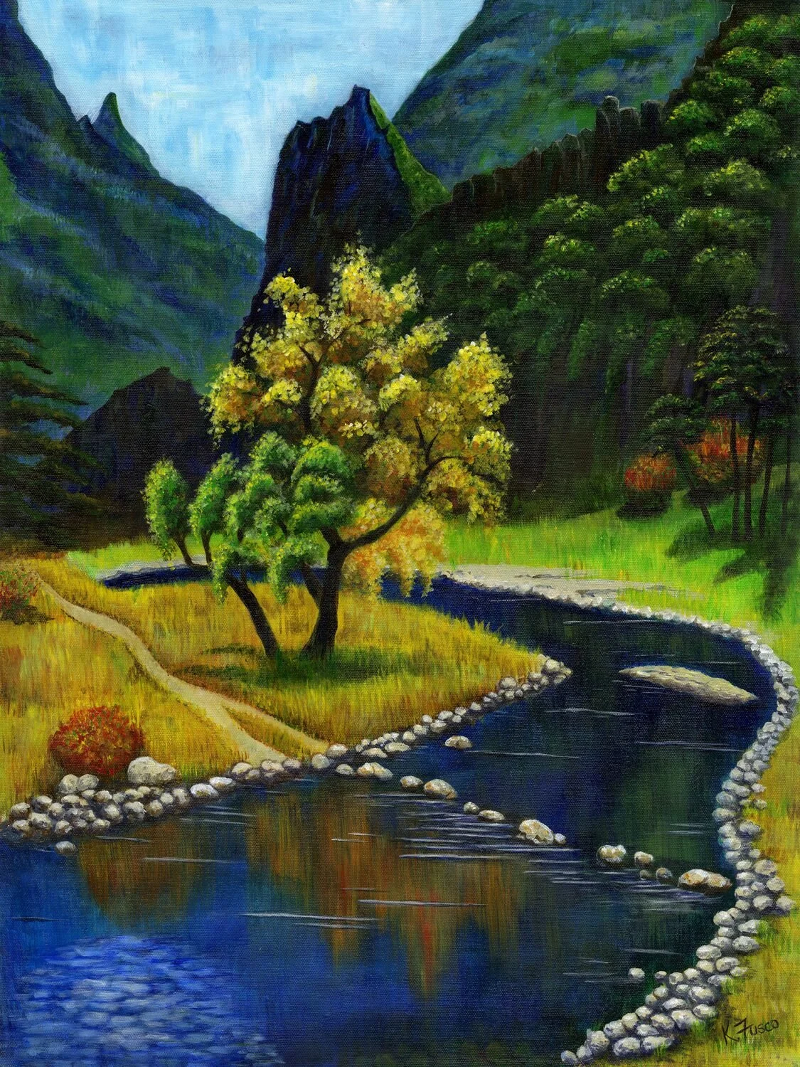 "Serene Autumn" by Karen Fusco
24 x 18 Acrylic
NFS
EMAIL:  unixgal@aol.com