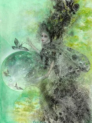 Barbara Gross • "Get Your Head out of the Clouds" • Watercolor • 14.5 x 10.5 • $300 • greenmaid1@verizon.net