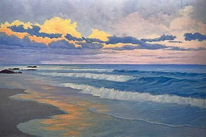 Kevin Tice "Twilight Tide"
Oil
24 x 36
$2,800
Artwork Description
Oil on linen panel inspired by a Cozumel trip from years back
Category