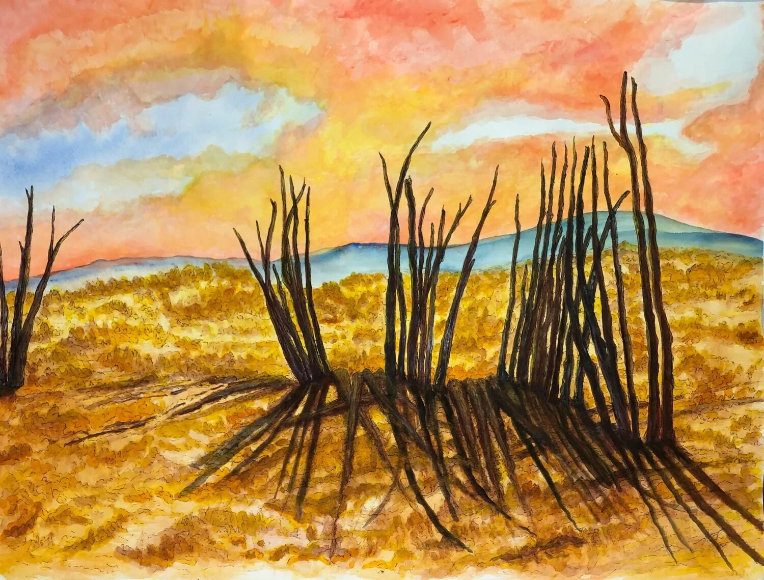 "Fence L:ine" by John Gregg
28 x 36 Watercolor
$1,000
EMAIL:  johngregg.com@gmail.com