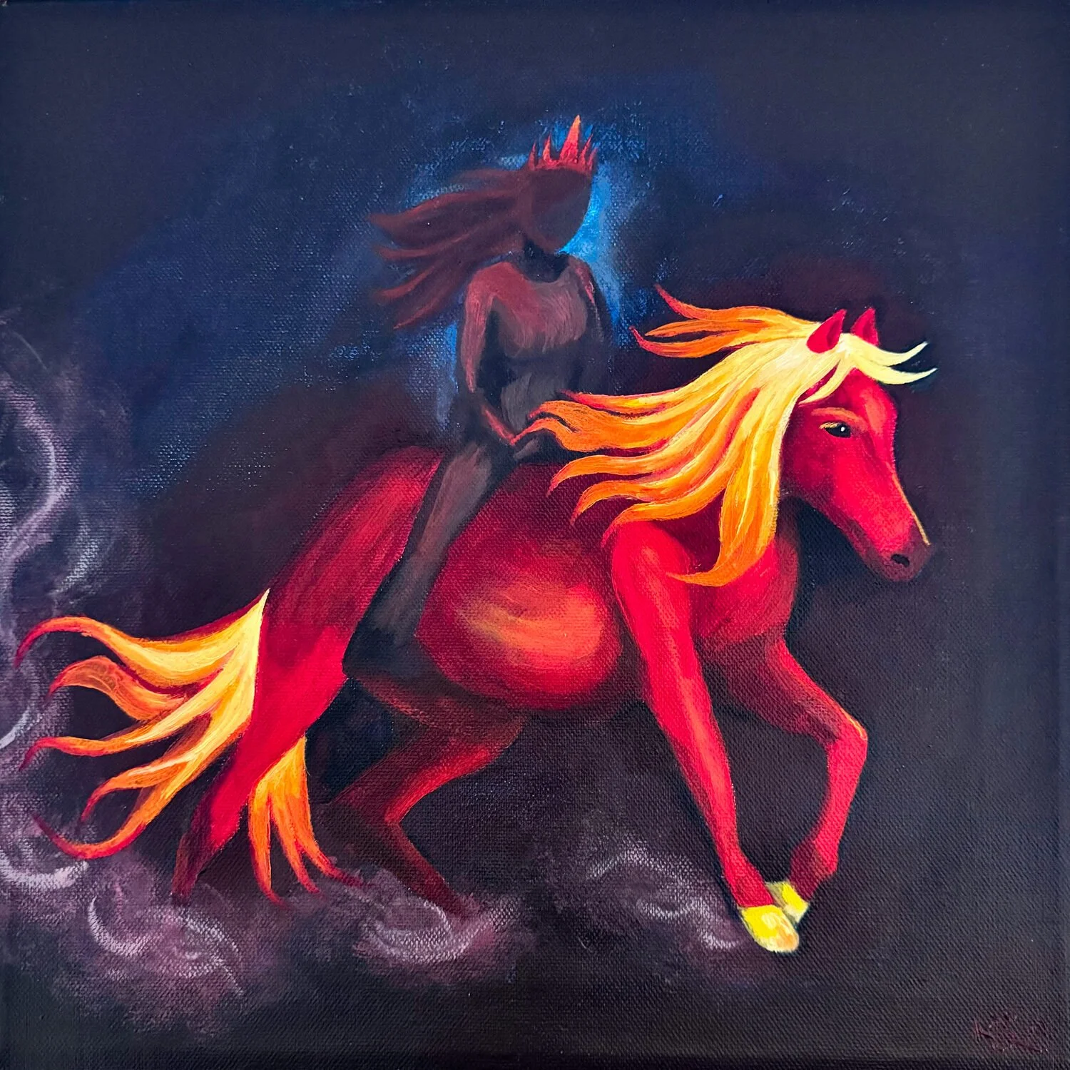 "Year of the Fire Horse" by Kimberlee Kesterson
12 x 12 Mixed Media
$200
EMAIL: kim@kimberleela.com