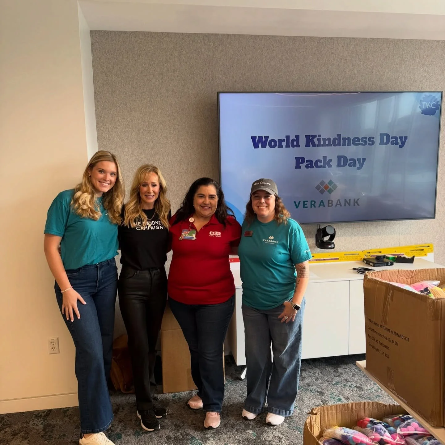 One more photo dump from our annual World Kindness Pack Day!! Thankful for our incredible people 💙