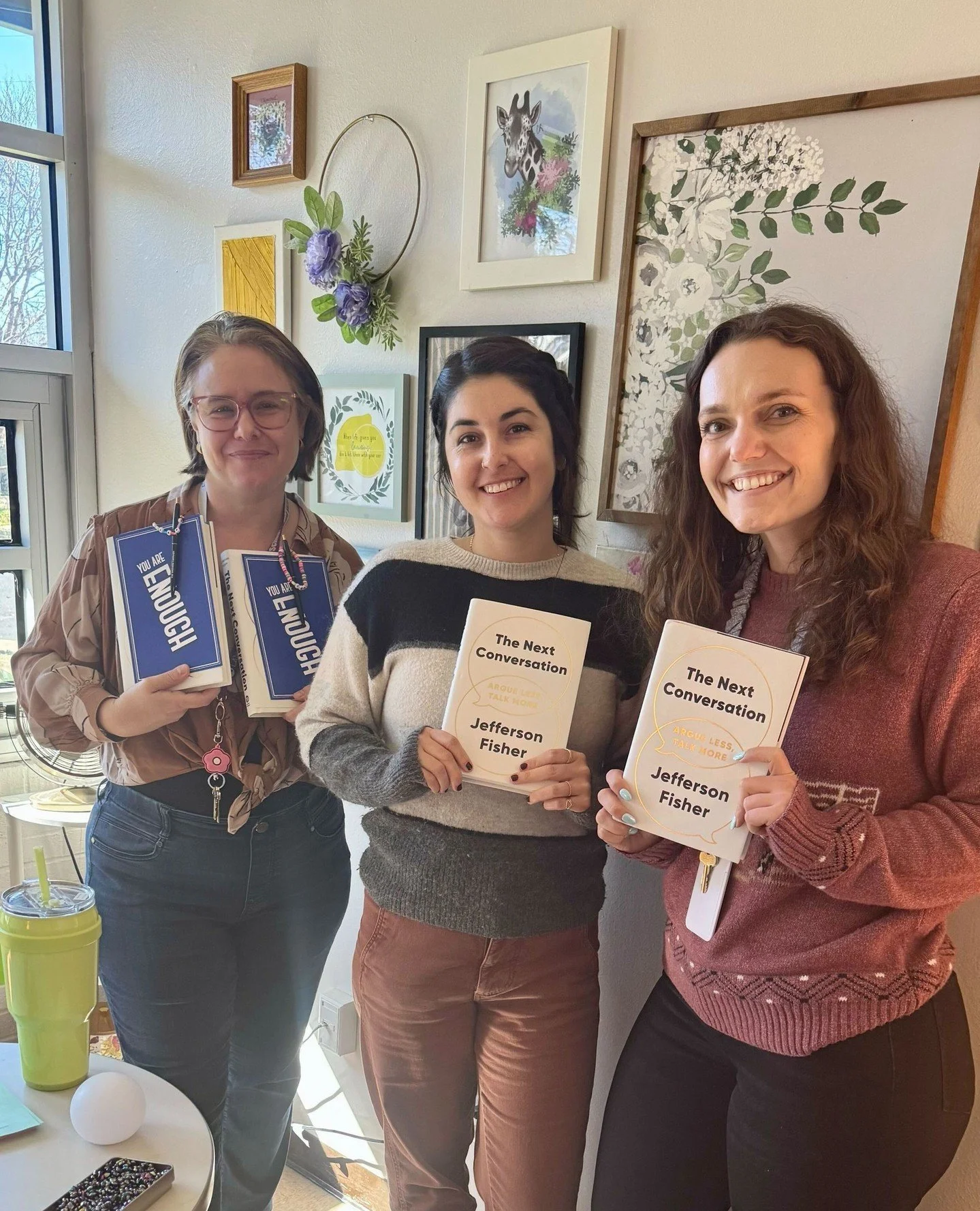 Dropped off some exciting prizes at Lamar Middle School from our World Kindness Day #KindConversation Game 💛⁠
⁠
Teachers received copies of The Next Conversation by @jefferson_fisher, and students earned Apple AirPods for spreading and sharing kindn