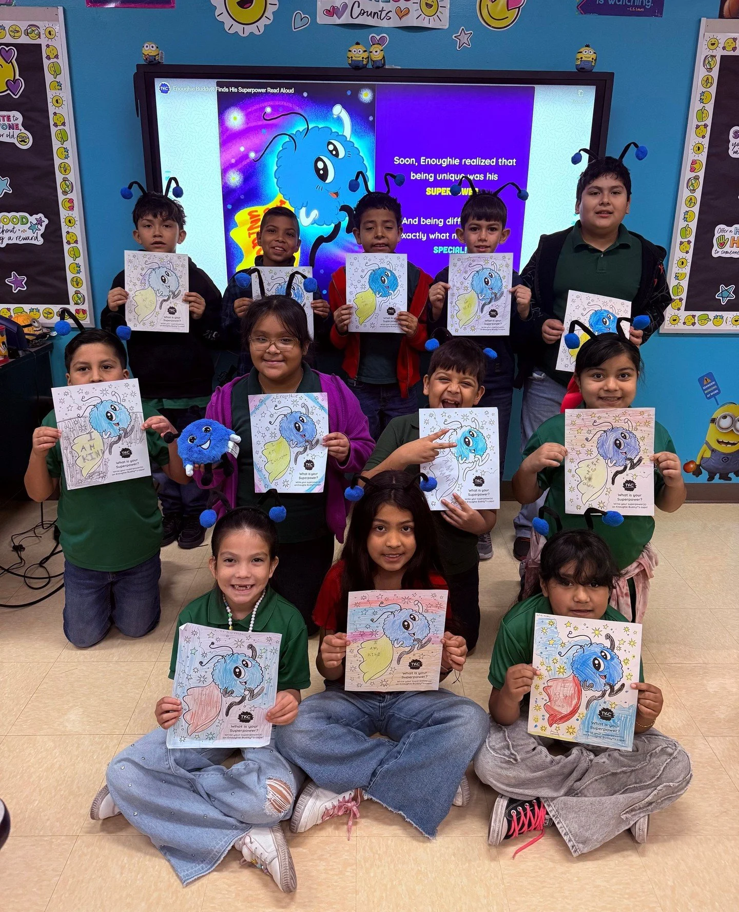 What&rsquo;s your superpower? ⁠
⁠
Kindness looks pretty powerful through the eyes of these young artists.⁠
⁠
We&rsquo;re in awe of these beautiful Enoughie Buddy&reg; drawings 🎨🧡