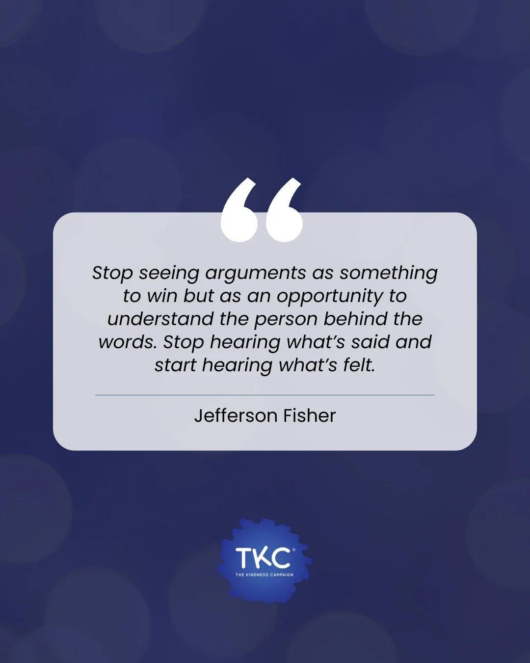 New series alert 🚨

Every week until our Art of Kindness Gala on March 27, we&rsquo;ll be posting a quote that we feel benefited us in some way. This week, we&rsquo;re kicking off with a quote from our gala&rsquo;s featured speaker, @jefferson_fishe
