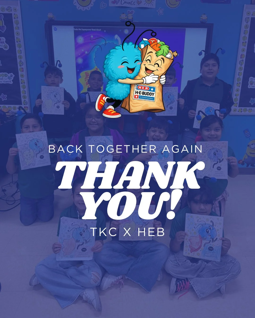Our last year's World Kindness Day partner @heb is back! &hearts;️💙&hearts;️⁠
⁠
We're so excited to announce that we are partnering with them again this year to provide hundreds of thousands of kids with access to emotional health tools and hands-on